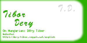 tibor dery business card