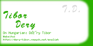 tibor dery business card